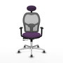 PIQUERAS Y CRESPO Silla de oficina Jorquera con mecanismo Sincro/Traslack, Morado y Gris