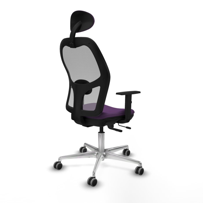 PIQUERAS Y CRESPO Silla de oficina Jorquera con mecanismo Sincro/Traslack, Morado y Gris PIQUERAS Y CRESPO Silla de oficina Jorquera con mecanismo Sincro/Traslack, Morado y Gris