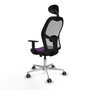 PIQUERAS Y CRESPO Silla de oficina Jorquera con mecanismo Sincro/Traslack, Morado y Gris