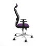 PIQUERAS Y CRESPO Silla de oficina Jorquera con mecanismo Sincro/Traslack, Morado y Gris