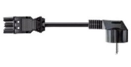 Bachmann GST18 Cable de Alimentación con Contacto de Tierra, 10m, Enchufe en Ángulo Recto, H05VV-F 3G 1.5 mm²