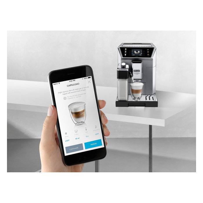 De'Longhi ECAM 550.85.MS PrimaDonna Máquina Espresso Totalmente Automática Plateada 1450 W