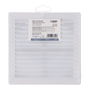 Edm Rejilla ventilación cuadrada empotrable ajustable ø 80-150 mm con mosquitera ABS blanca 170x170x11,5mm