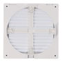 Edm Rejilla ventilación cuadrada empotrable ajustable ø 80-150 mm con mosquitera ABS blanca 170x170x11,5mm