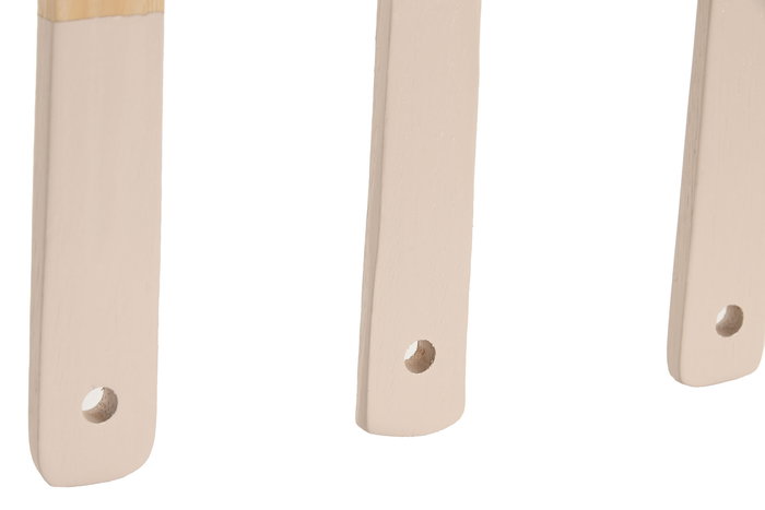 DKD Home Decor Chinalight 2025 Utensilio Básico Beige Natural Bambú Set de 4 Piezas 1 x 30 x 6 cm