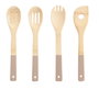 DKD Home Decor Chinalight 2025 Set de 4 Piezas de Utensilios Básicos en Bambú Beige Natural