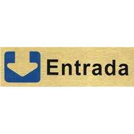 DUVER Placa Aluminio Oro 150X45 ''Entrada''