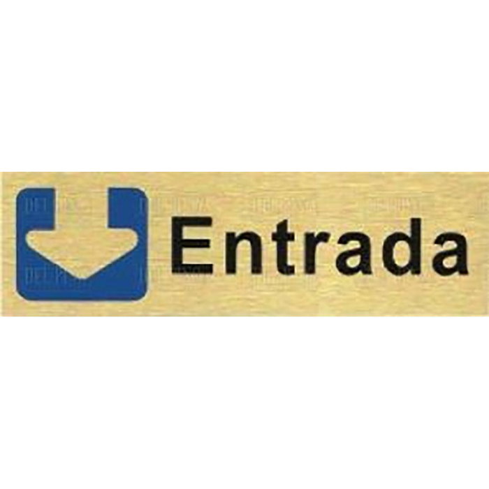 DUVER Placa Aluminio Oro 150X45 ''Entrada'' DUVER Placa Aluminio Oro 150X45 ''Entrada''