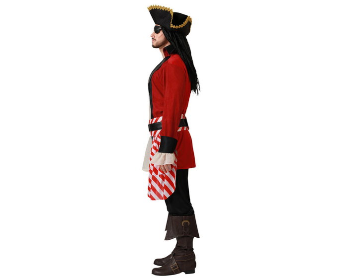 Atosa Disfraz Pirata Deluxe Rojo Hombre Adulto con Sombrero