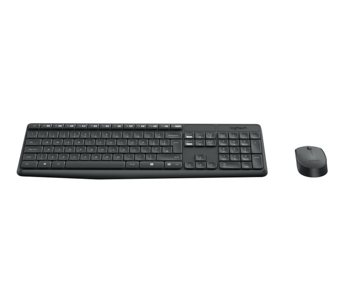 Logitech MK235 Conjunto de teclado y ratón inalámbrico, Gris, Distribución US International Logitech MK235 Conjunto de teclado y ratón inalámbrico, Gris, Distribución US International