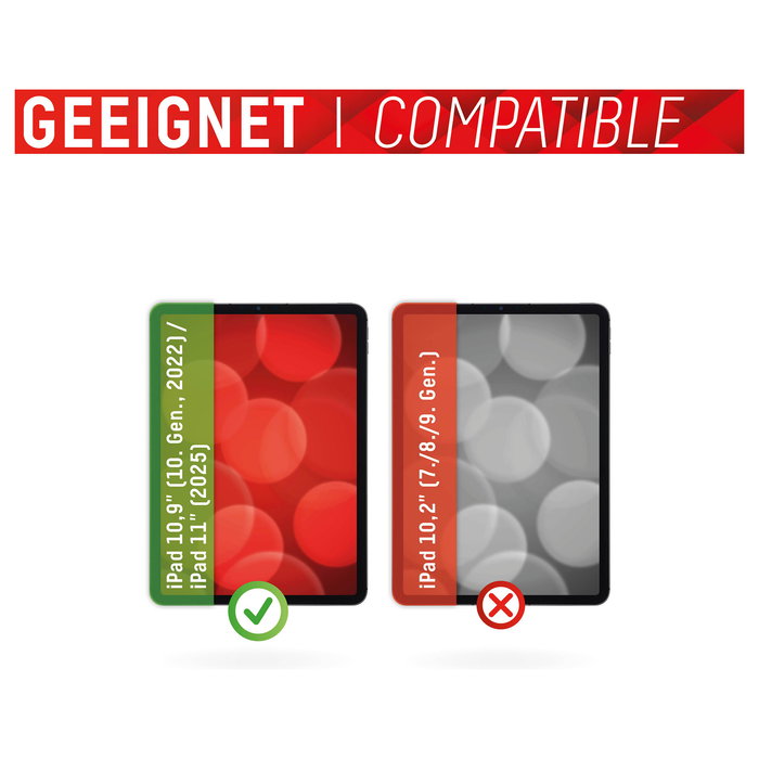 Displex Protector de Pantalla Vidrio Templado 9H para Apple iPad 10.9" (2022) / 11" (2025), Ultra Delgado, Resistente a Impactos y Rayones, Fácil Aplicación, Transparente