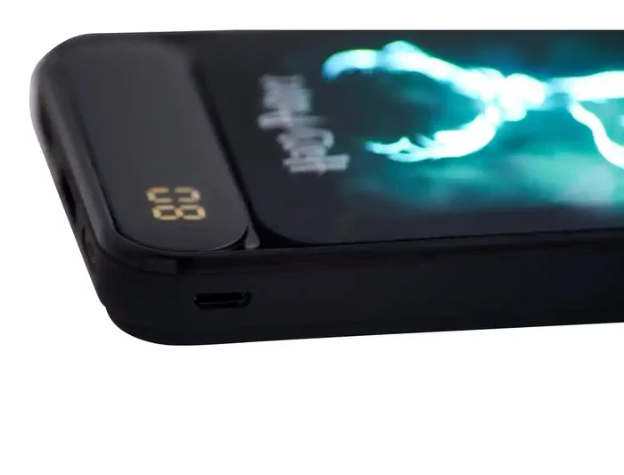 Wondee Power Bank Harry Potter Patronus 10000 mAh Cargador Portátil Luminoso con Efecto Luz y LCD para Móvil, 2 Puertos USB-A, Incluye Cable