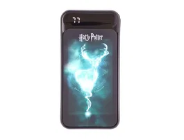 Wondee Power Bank Harry Potter Patronus 10000 mAh Cargador Portátil Luminoso con Efecto Luz y LCD para Móvil, 2 Puertos USB-A, Incluye Cable
