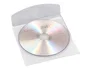 Q-connect Funda Autoadhesiva para CD/DVD de Polipropileno Transparente con Solapa - Pack 10 Unidades - Almacenamiento y Conservación de Discos