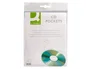 Q-connect Funda Autoadhesiva para CD/DVD de Polipropileno Transparente con Solapa - Pack 10 Unidades - Almacenamiento y Conservación de Discos
