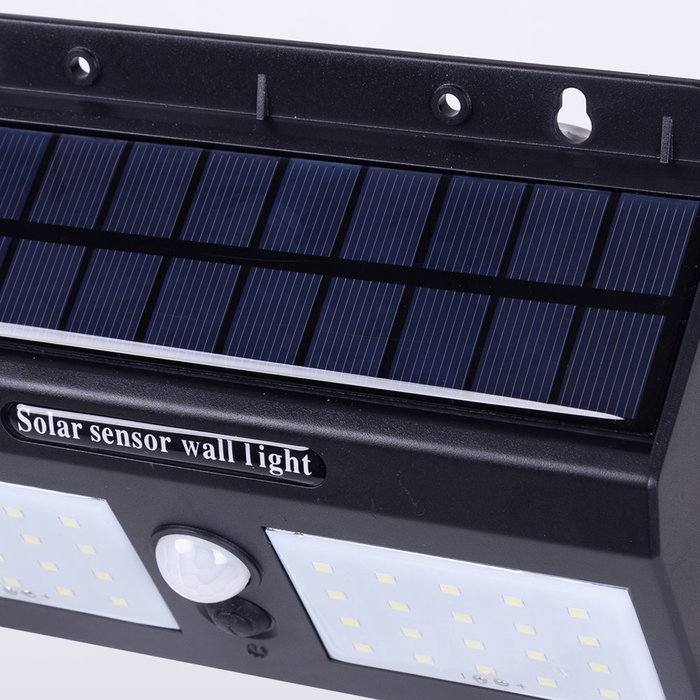 Aplique de Pared LED Solar con Sensor PIR Blanco Frío IP65 6000ºK 40.000H Aplique de Pared LED Solar con Sensor PIR Blanco Frío IP65 6000ºK 40.000H