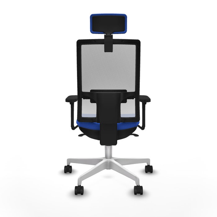 PIQUERAS Y CRESPO Silla de oficina Horna con mecanismo Sincro, Azul y Blanco PIQUERAS Y CRESPO Silla de oficina Horna con mecanismo Sincro, Azul y Blanco