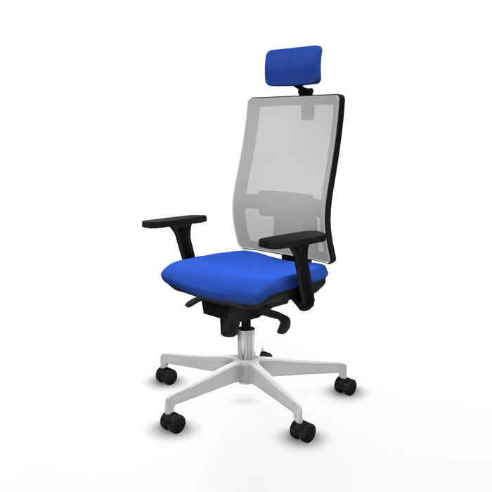 PIQUERAS Y CRESPO Silla de oficina Horna con mecanismo Sincro, Azul y Blanco PIQUERAS Y CRESPO Silla de oficina Horna con mecanismo Sincro, Azul y Blanco