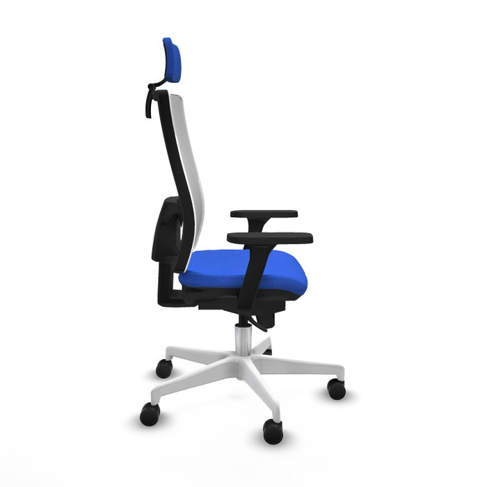 PIQUERAS Y CRESPO Silla de oficina Horna con mecanismo Sincro, Azul y Blanco PIQUERAS Y CRESPO Silla de oficina Horna con mecanismo Sincro, Azul y Blanco