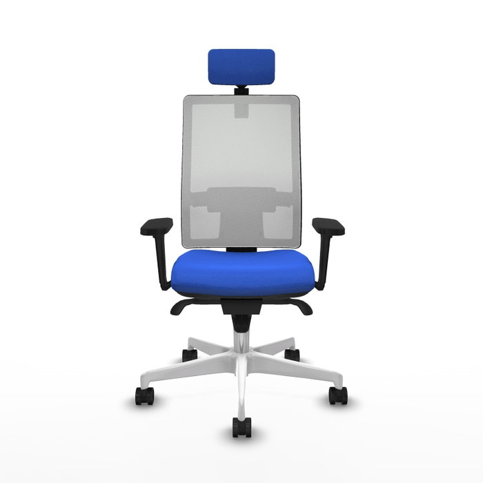 PIQUERAS Y CRESPO Silla de oficina Horna con mecanismo Sincro, Azul y Blanco PIQUERAS Y CRESPO Silla de oficina Horna con mecanismo Sincro, Azul y Blanco