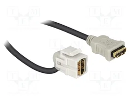 DeLOCK Módulo de extensión HDMI con cable de 0,22 m, Hembra/Hembra, Negro