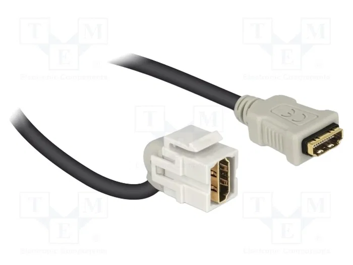 DeLOCK Módulo de extensión HDMI con cable de 0,22 m, Hembra/Hembra, Negro