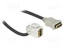 DeLOCK Módulo de extensión HDMI con cable de 0,22 m, Hembra/Hembra, Negro