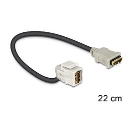 DeLOCK Módulo de extensión HDMI con cable de 0,22 m, Hembra/Hembra, Negro