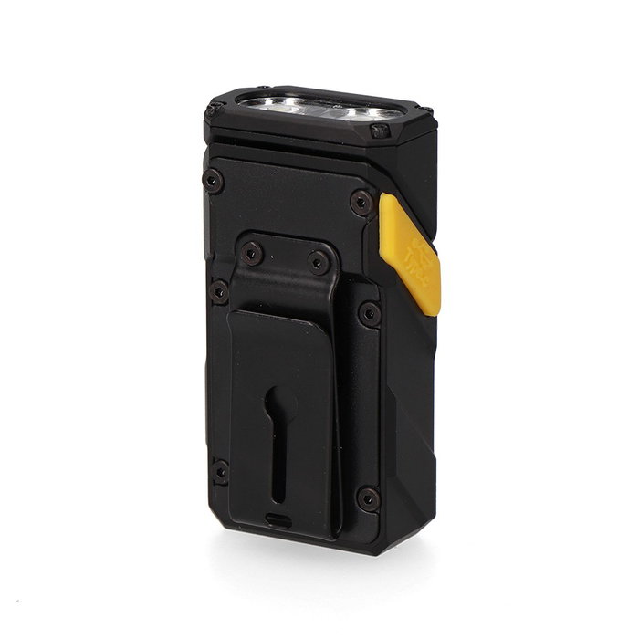EDM Stormlight - Mini Linterna LED Recargable USB-C, 1000 Lúmenes, Cabezal Giratorio 180°, con Clip e Imán