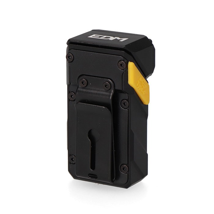 EDM Stormlight - Mini Linterna LED Recargable USB-C, 1000 Lúmenes, Cabezal Giratorio 180°, con Clip e Imán
