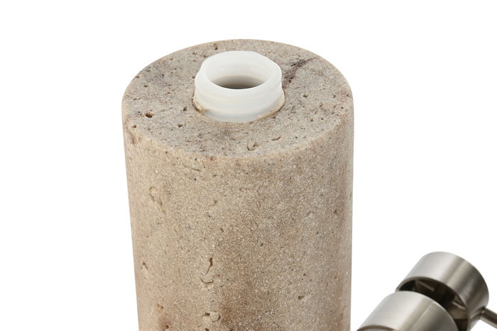 DKD Home Decor Dosificador Crema Plateado 7 x 17.5 x 7 cm