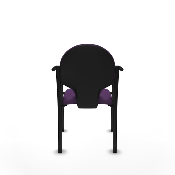 PIQUERAS Y CRESPO Silla Hellín tapizada en tela morada con brazos fijos PIQUERAS Y CRESPO Silla Hellín tapizada en tela morada con brazos fijos