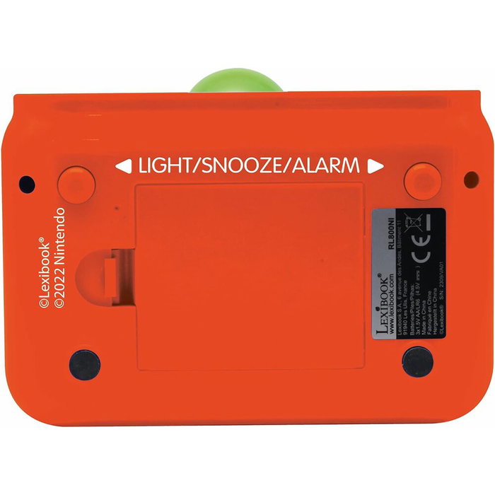 LEXIBOOK Despertador Digital Yoshi Super Mario Bros con Luz Nocturna