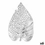 Figura Decorativa Gift Decor Plateado Plata Hoja 40,5 x 4 x 26 cm (6 Unidades)