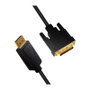LogiLink Cable DisplayPort 1.2 a DVI 1.2, 5.0m, negro