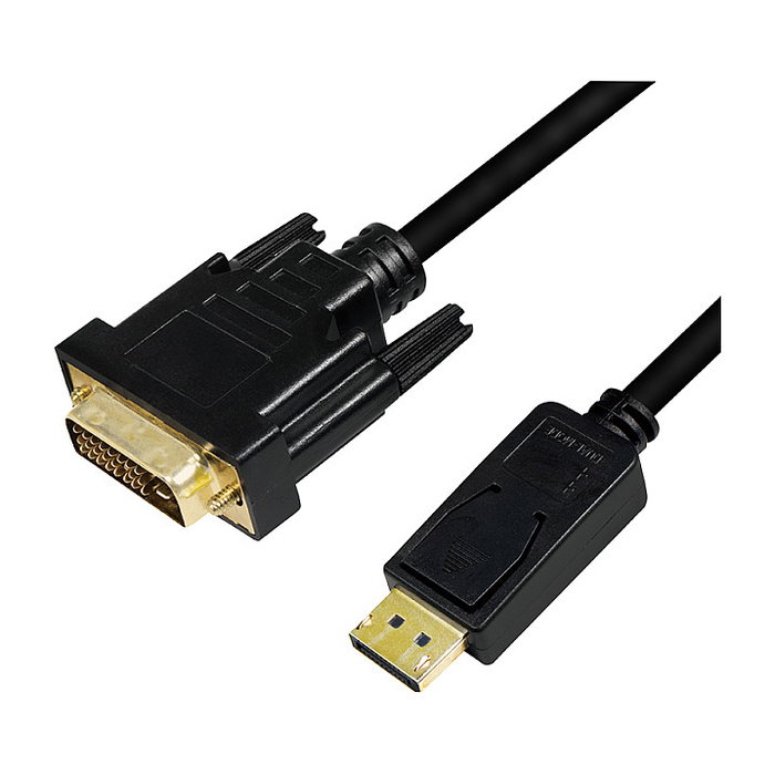 LogiLink Cable DisplayPort 1.2 a DVI 1.2, 5.0m, negro LogiLink Cable DisplayPort 1.2 a DVI 1.2, 5.0m, negro