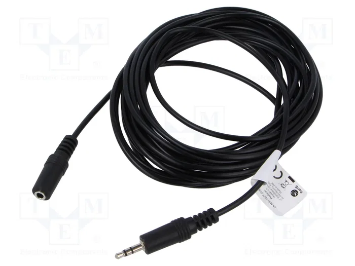 Lanberg Cable estéreo jack 3,5 mm macho a hembra 5 m negro