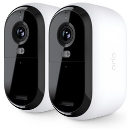 ARLO Essential 3 2K Cámara de Seguridad IP, 2 Unidades, 4 MP, Blanco, Interior/Exterior, WiFi, Alámbrico/Inalámbrico, Conexión PoE/USB, Compatible con Alexa, Google Home, HomeKit