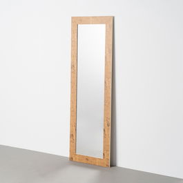 Espejo Textura Marrón Madera Decoración 53 X 2 X 155 cm
