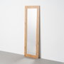 Espejo Textura Marrón Madera Decoración 53 X 2 X 155 cm