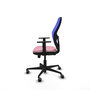 PIQUERAS Y CRESPO Silla de oficina Jorquera con mecanismo Sincro/Traslack Rosa y Azul