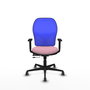 PIQUERAS Y CRESPO Silla de oficina Jorquera con mecanismo Sincro/Traslack Rosa y Azul