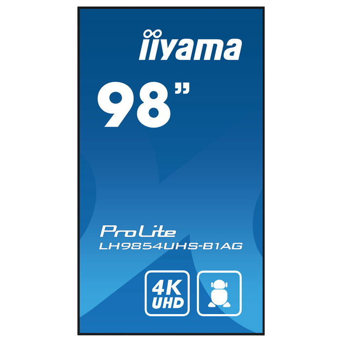 iiyama ProLite LH9854UHS-B1AG Monitor Digital Signage 98" 4K Ultra HD IPS 3840x2160 HDMI DP USB WiFi Android 11 24/7