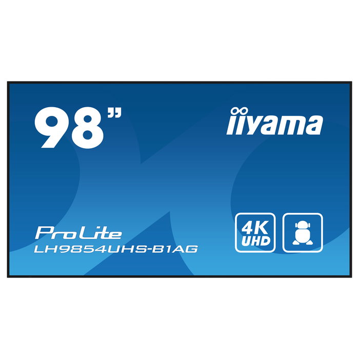iiyama ProLite LH9854UHS-B1AG Monitor Digital Signage 98" 4K Ultra HD IPS 3840x2160 HDMI DP USB WiFi Android 11 24/7