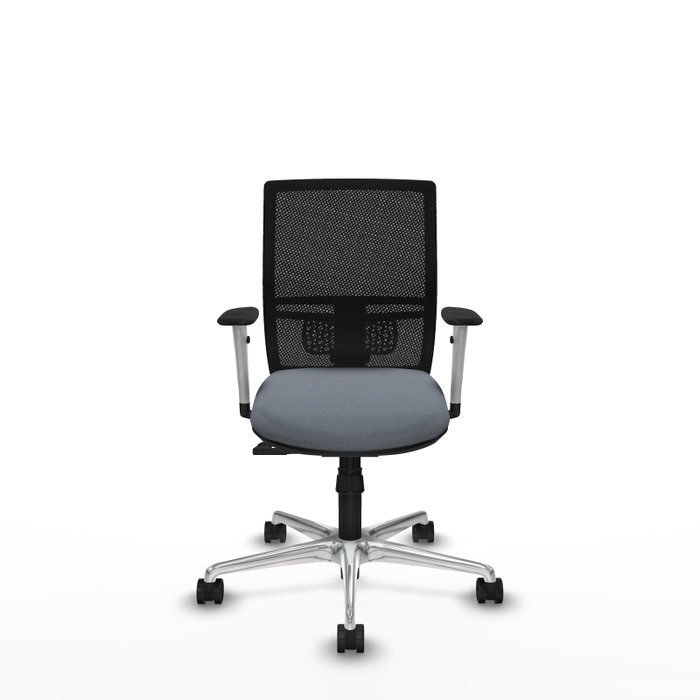 PIQUERAS Y CRESPO Silla de oficina Yunquera con mecanismo Sincro, Gris y Negro