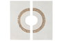 DKD Home Decor Decoracion Pared Scandi Blanco Natural 6 x 120 x 120 cm Set de 2