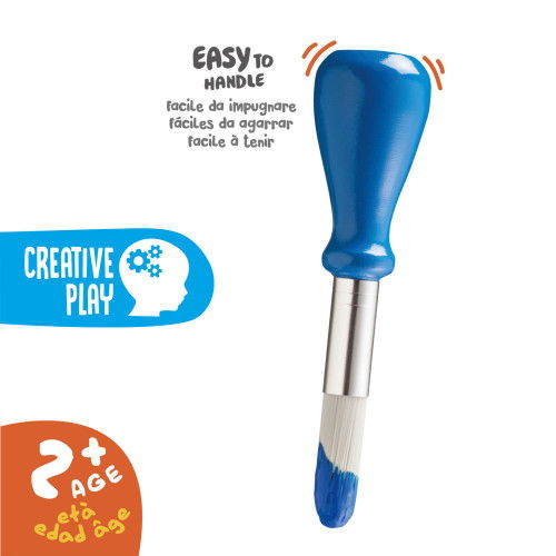 Carioca Pincel BABY Brush 43172 - Pincel redondo de nylon, 1 Ud, Color Azul Carioca Pincel BABY Brush 43172 - Pincel redondo de nylon, 1 Ud, Color Azul