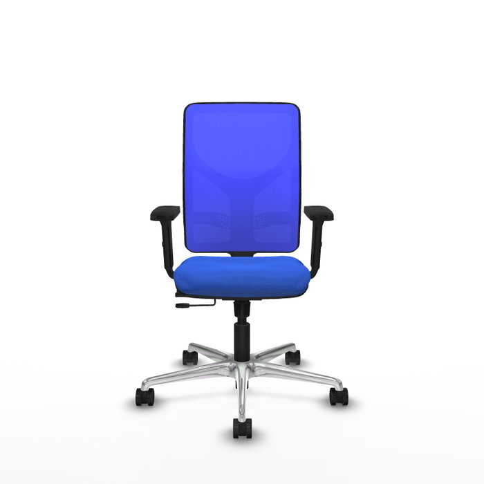 PIQUERAS Y CRESPO Silla de oficina Motilla Azul con mecanismo Sincro/Traslack