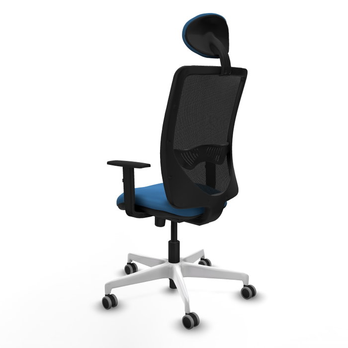 PIQUERAS Y CRESPO Silla de oficina Zulema con mecanismo Sincro, Azul claro y Negro
