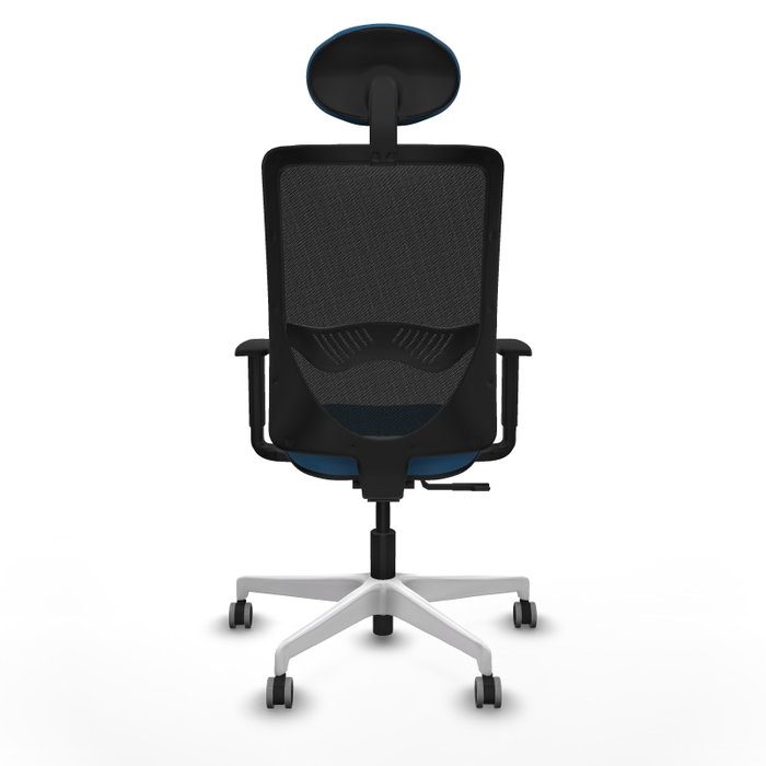 PIQUERAS Y CRESPO Silla de oficina Zulema con mecanismo Sincro, Azul claro y Negro